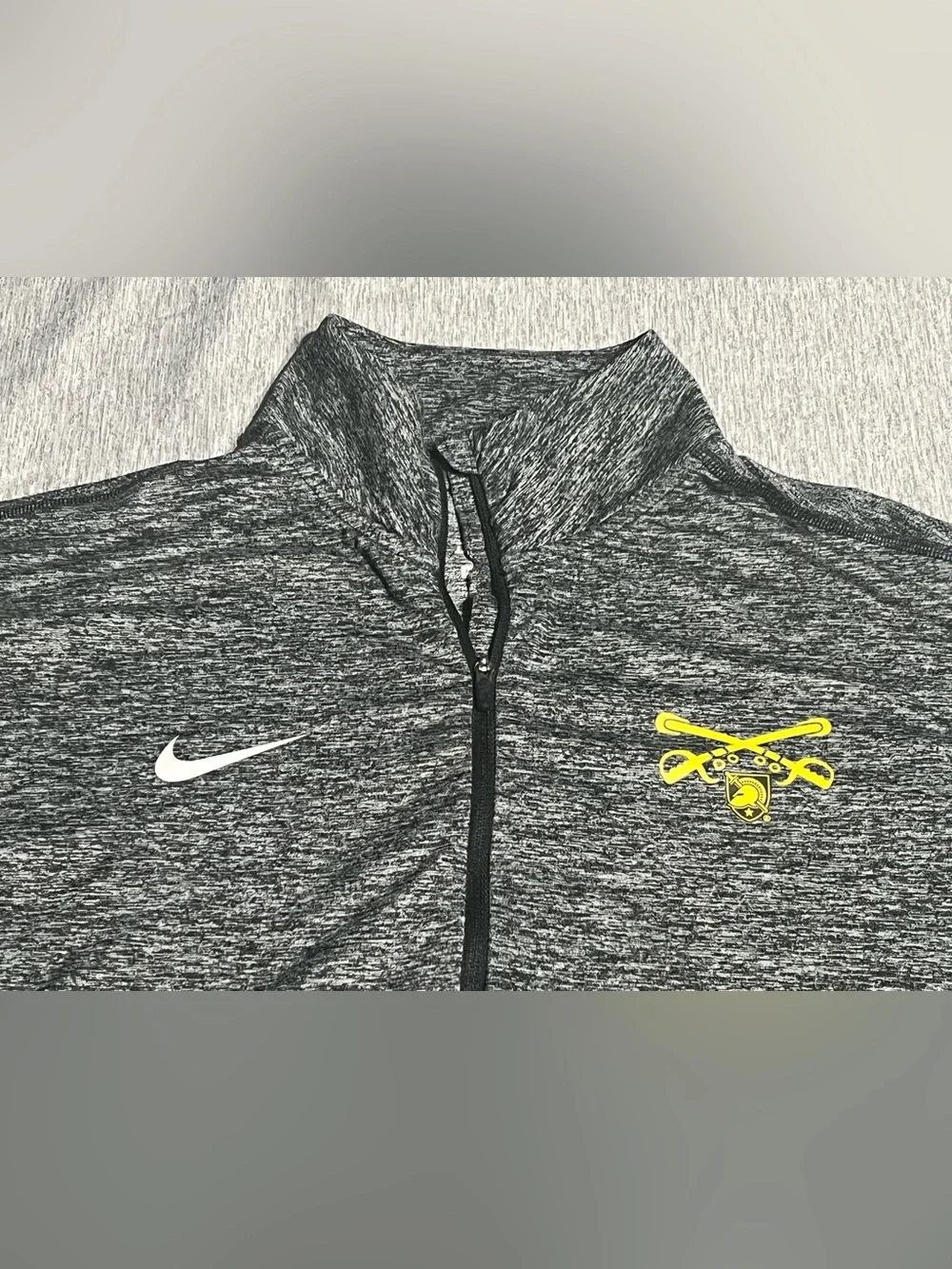Nike Women’s Army Black Knights Dri-FIT Element Heather Gray Half Zip